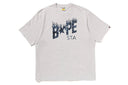 WILD LEOPARD PATTERN BAPE STA LOGO RELAXED FIT TEE